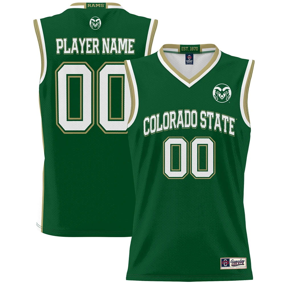 Youth GameDay Greats Green Colorado State Rams NIL Pick-A-Player Men's Basketball Jersey