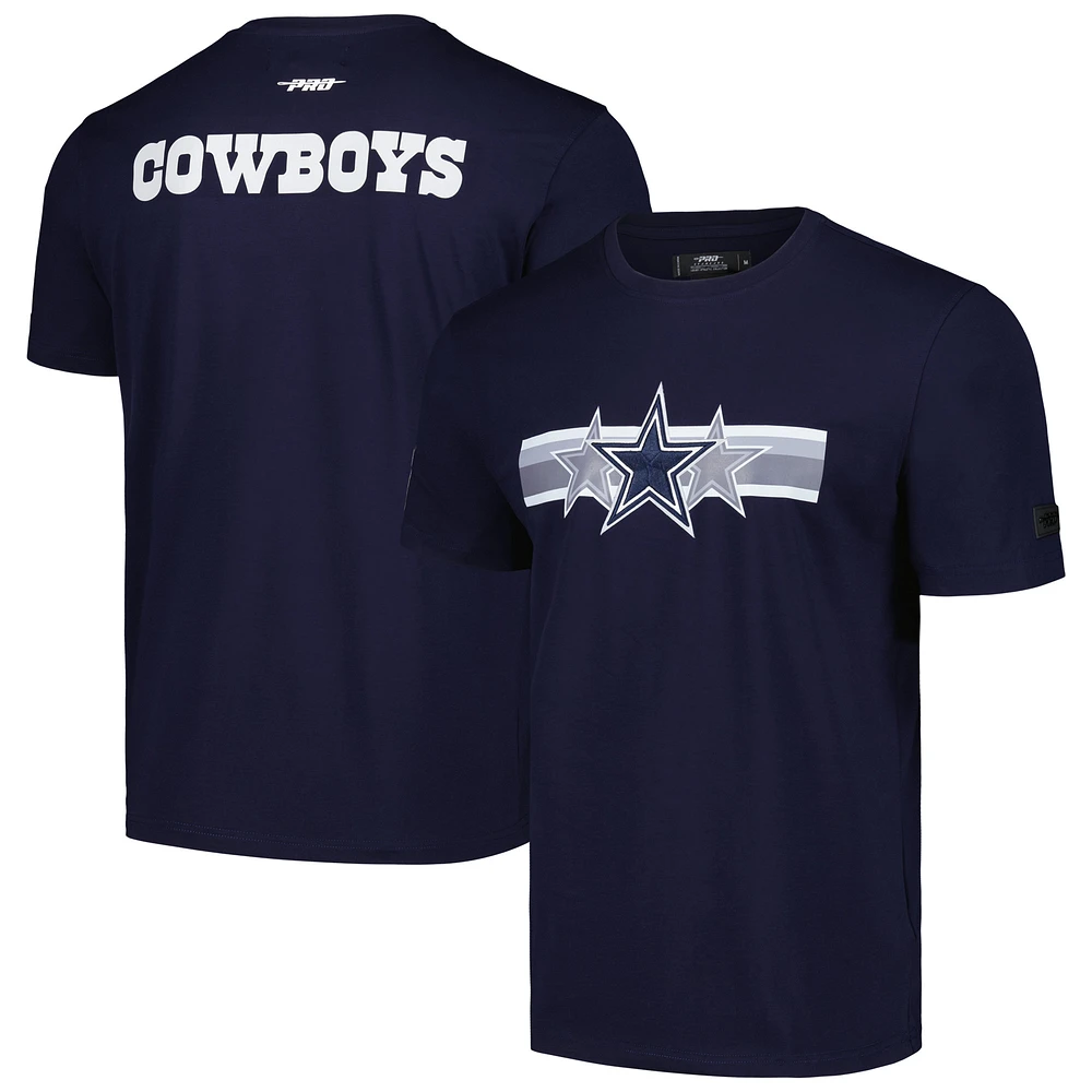 Men's Pro Standard Navy Dallas Cowboys Retro Striper T-Shirt