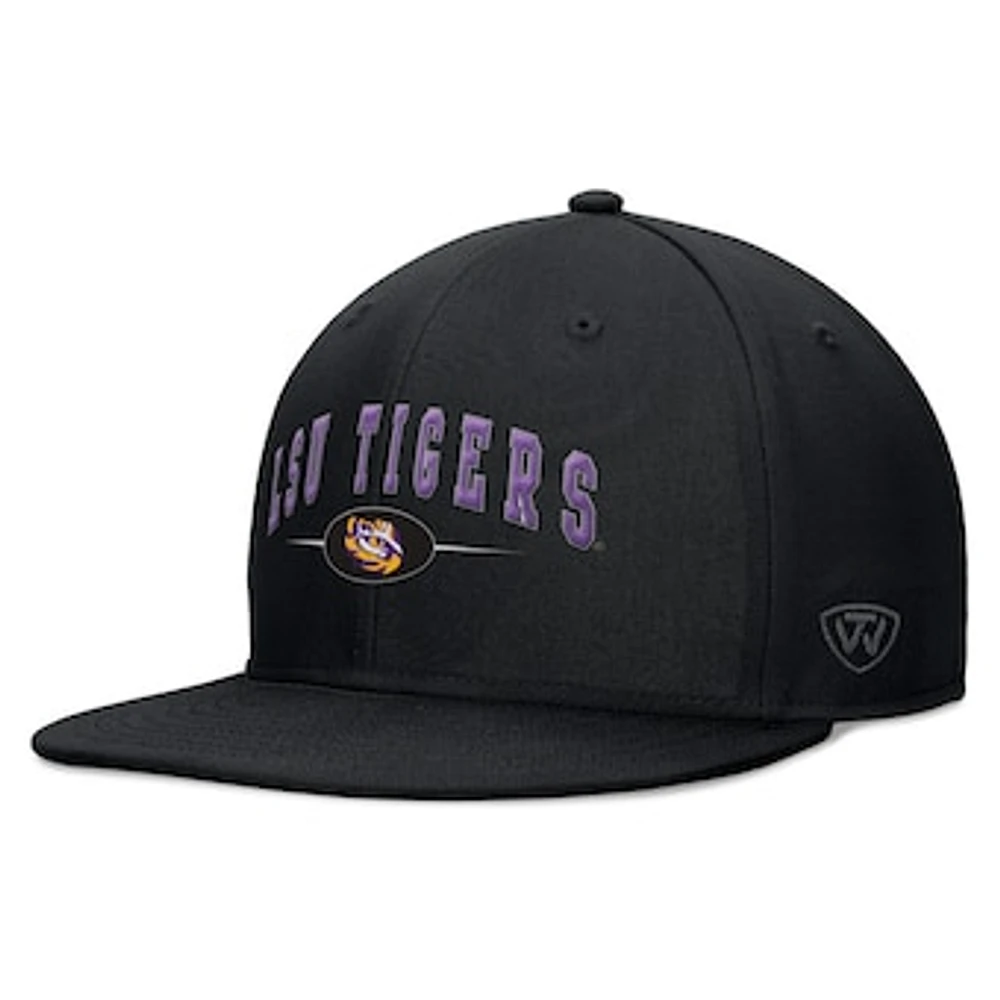 Men's Top of the World Black LSU Tigers Bullpen Snapback Hat