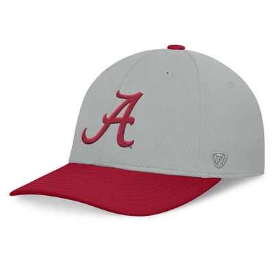 Men's Top of the World Gray/Cardinal Alabama Crimson Tide Mick Flex Hat