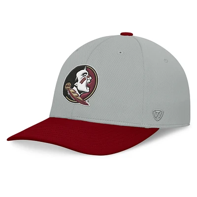 Men's Top of the World Gray/Garnet Florida State Seminoles Mick Flex Hat