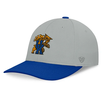 Men's Top of the World Gray/Royal Kentucky Wildcats Mick Flex Hat