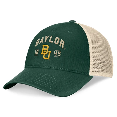 Men's Top of the World Green Baylor Bears Heritage Waylon Trucker Adjustable Hat