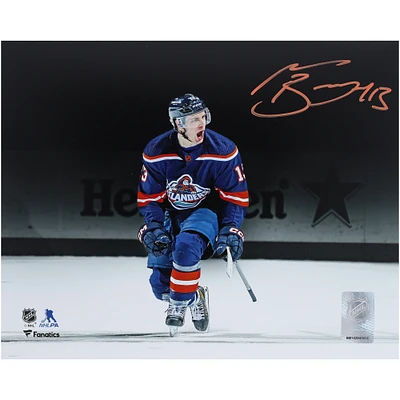 Mathew Barzal New York Islanders Autographed 8" x 10" Reverse Retro Celebration Spotlight Photograph