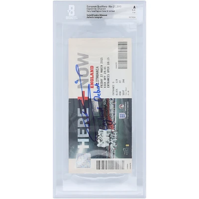 Harry Kane England National Team Autographed Ticket from Debut and First Career Goal with "England Debut" Inscription