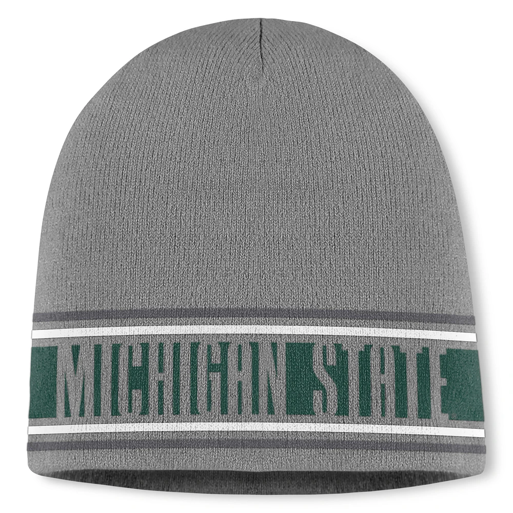 Men's Top of the World Gray Michigan State Spartans Jace Knit Beanie