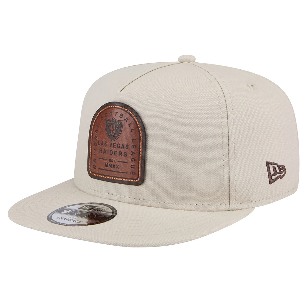 Men's New Era Stone Las Vegas Raiders Premier 9FIFTY Snapback Hat