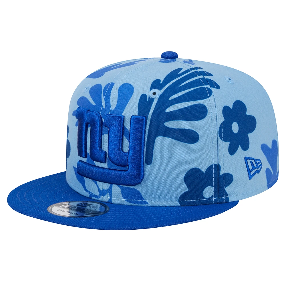 Men's New Era Light Blue New York Giants Leafy 9FIFTY Snapback Hat