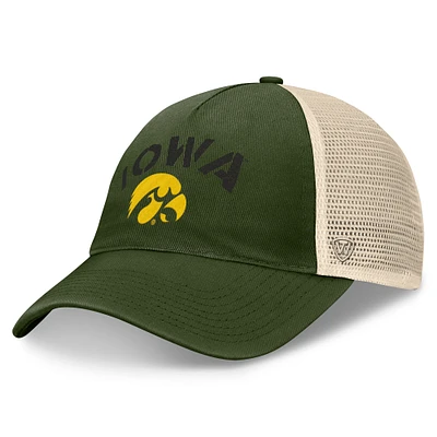 Men's Top of the World Hunter Green Iowa Hawkeyes OHT Military Appreciation Glory Trucker Adjustable Hat