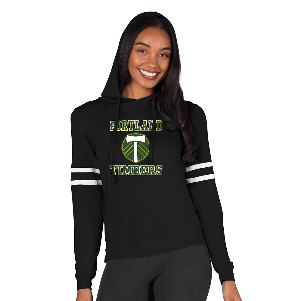 Women's Concepts Sport Black Portland Timbers Marathon Hoodie Top