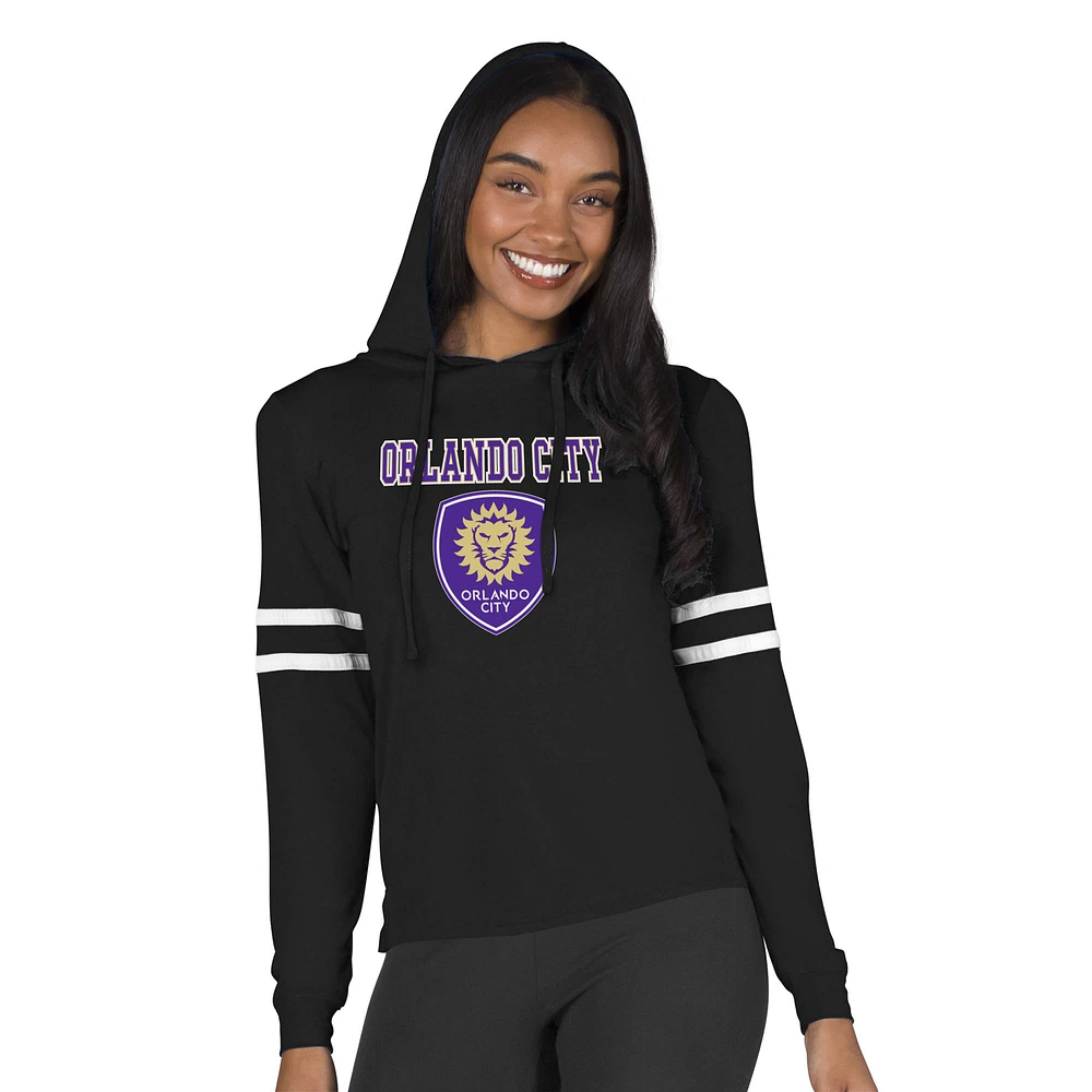 Women's Concepts Sport Black Orlando City SC Marathon Hoodie Top