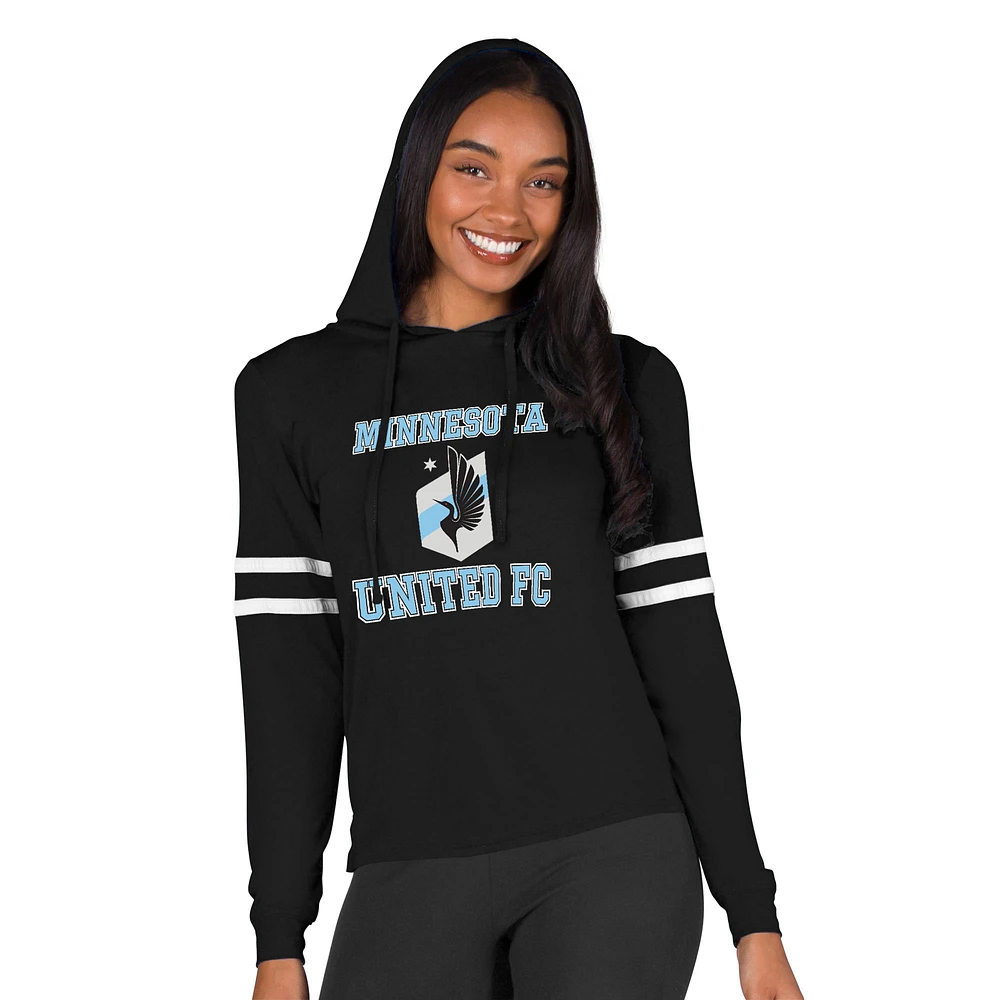 Women's Concepts Sport Black Minnesota United FC Marathon Hoodie Top