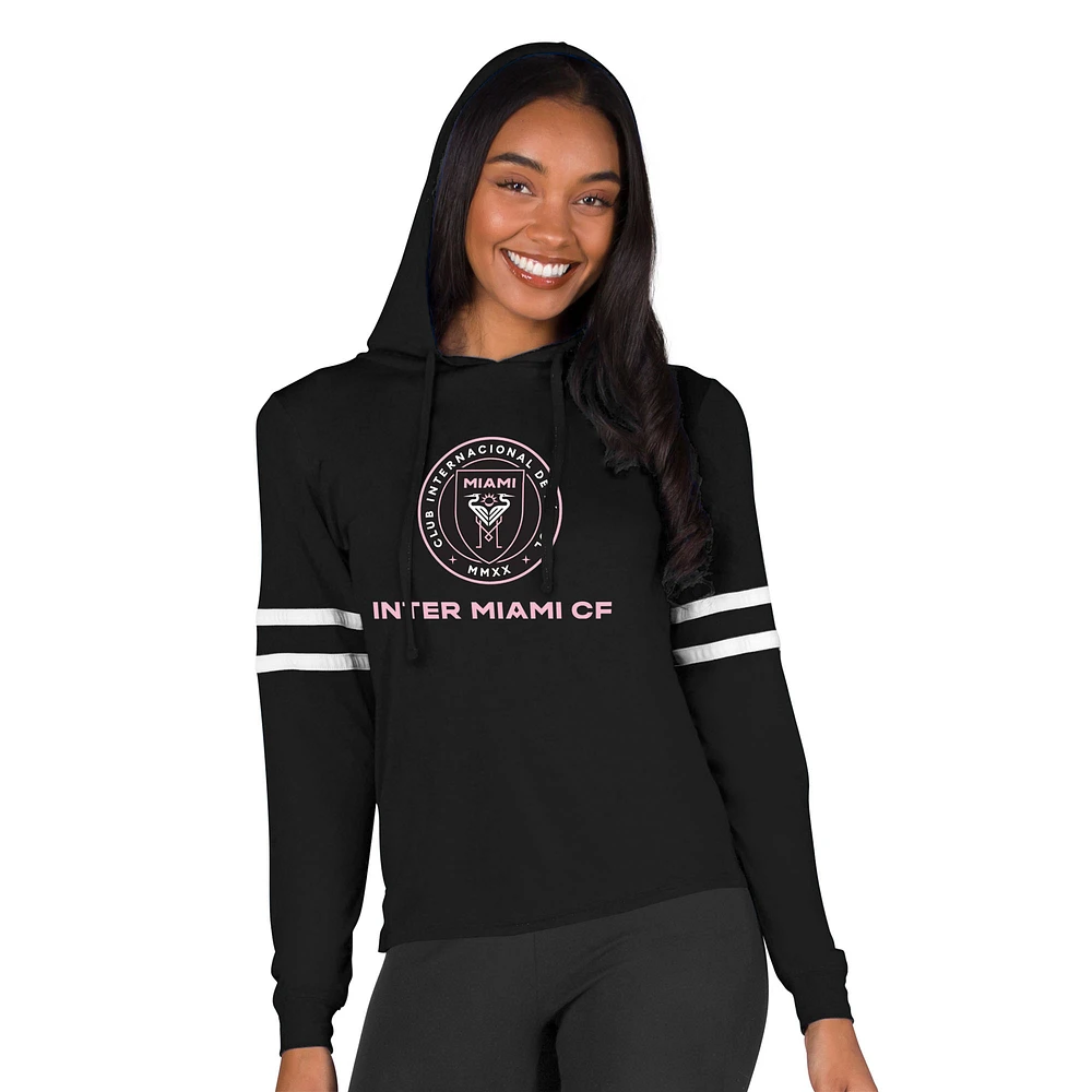 Women's Concepts Sport Black Inter Miami CF Marathon Hoodie Top