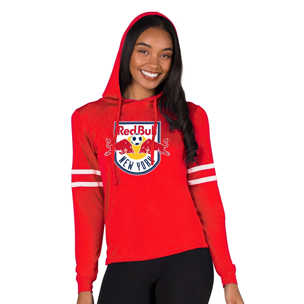 Women's Concepts Sport Red New York Bulls Marathon Hoodie Top