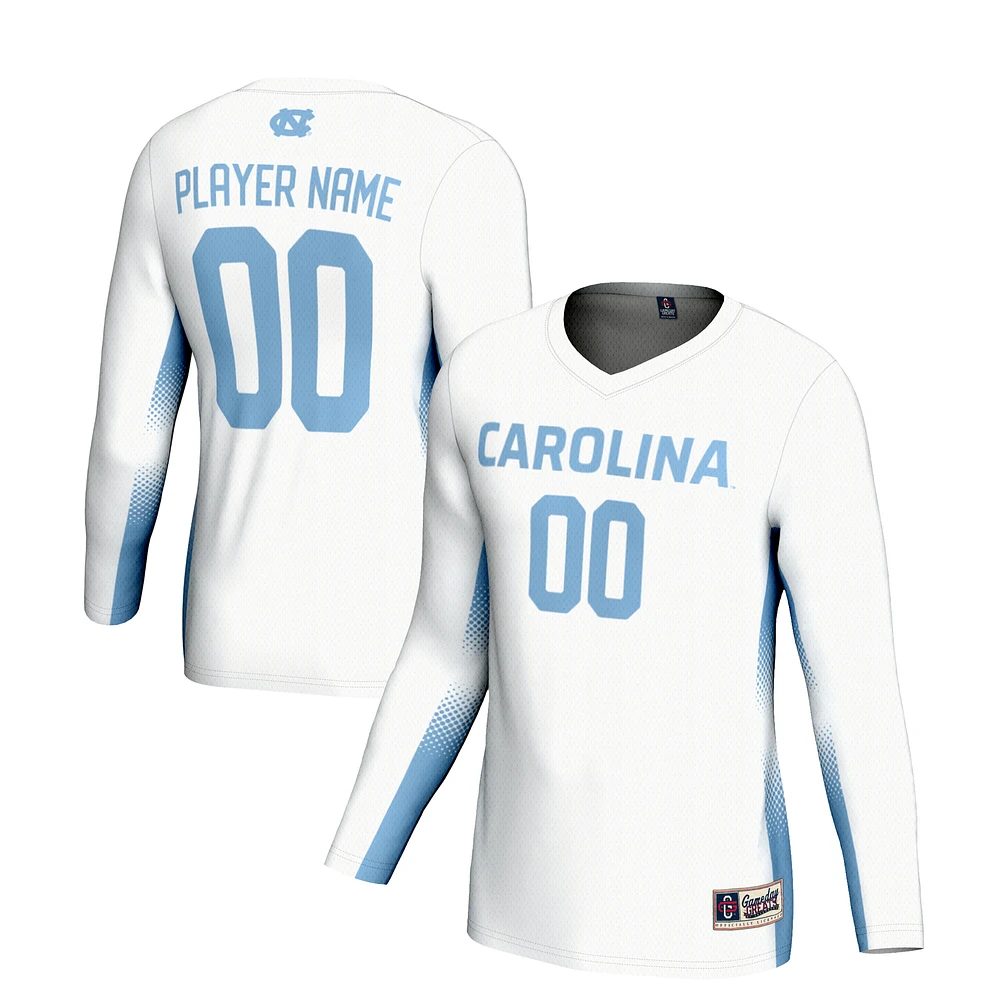 Unisex GameDay Greats North Carolina Tar Heels White NIL Pick-A-Player Lightweight Women's Volleyball Jersey