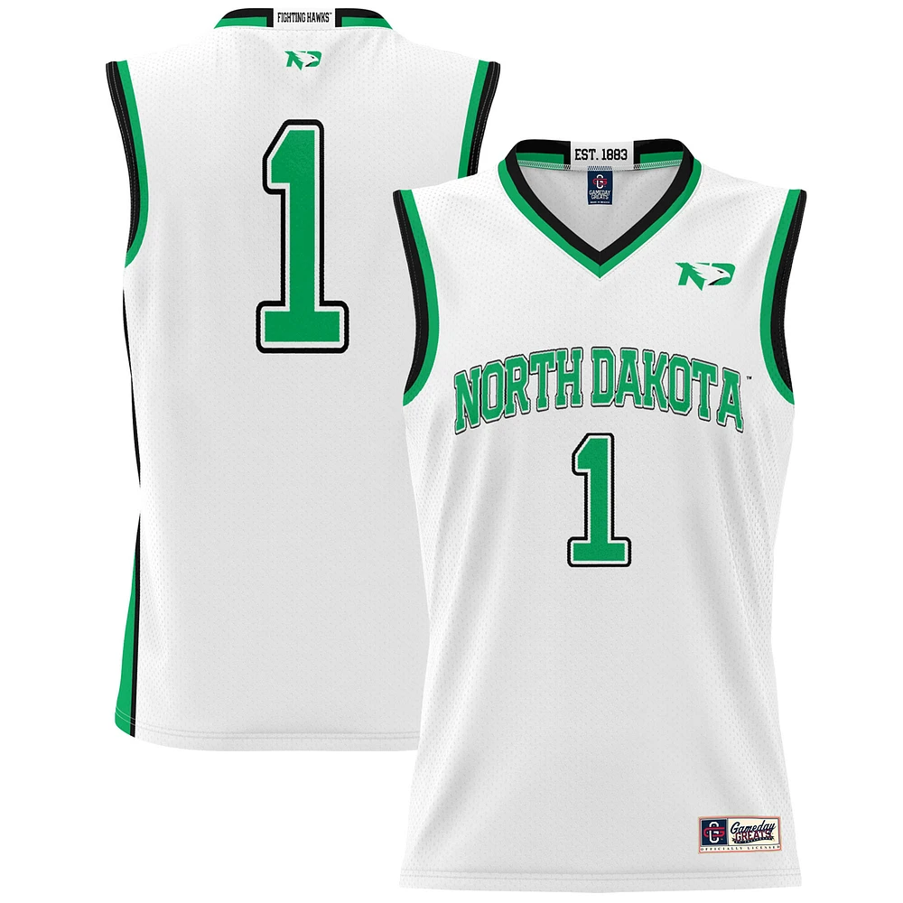 Men's GameDay Greats #1 North Dakota Lightweight Basketball Fashion Jersey