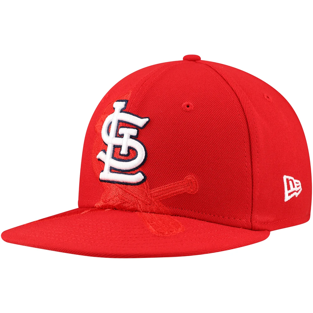 Men's New Era Red St. Louis Cardinals Shadow Logo 59FIFTY Fitted Hat
