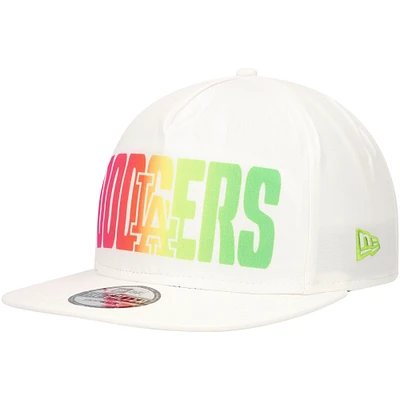 Men's New Era White Los Angeles Dodgers Spring Spectrum Golfer Snapback Hat