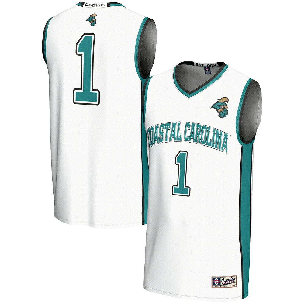 Unisex GameDay Greats White Coastal Carolina Chanticleers #1 Basketball Jersey