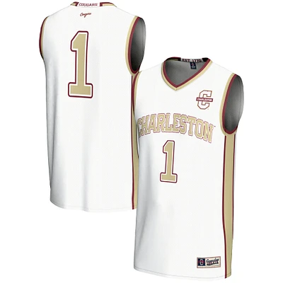 Unisex GameDay Greats White Charleston Cougars #1 Basketball Jersey