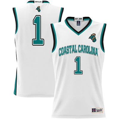 Youth GameDay Greats White Coastal Carolina Chanticleers #1 Basketball Jersey