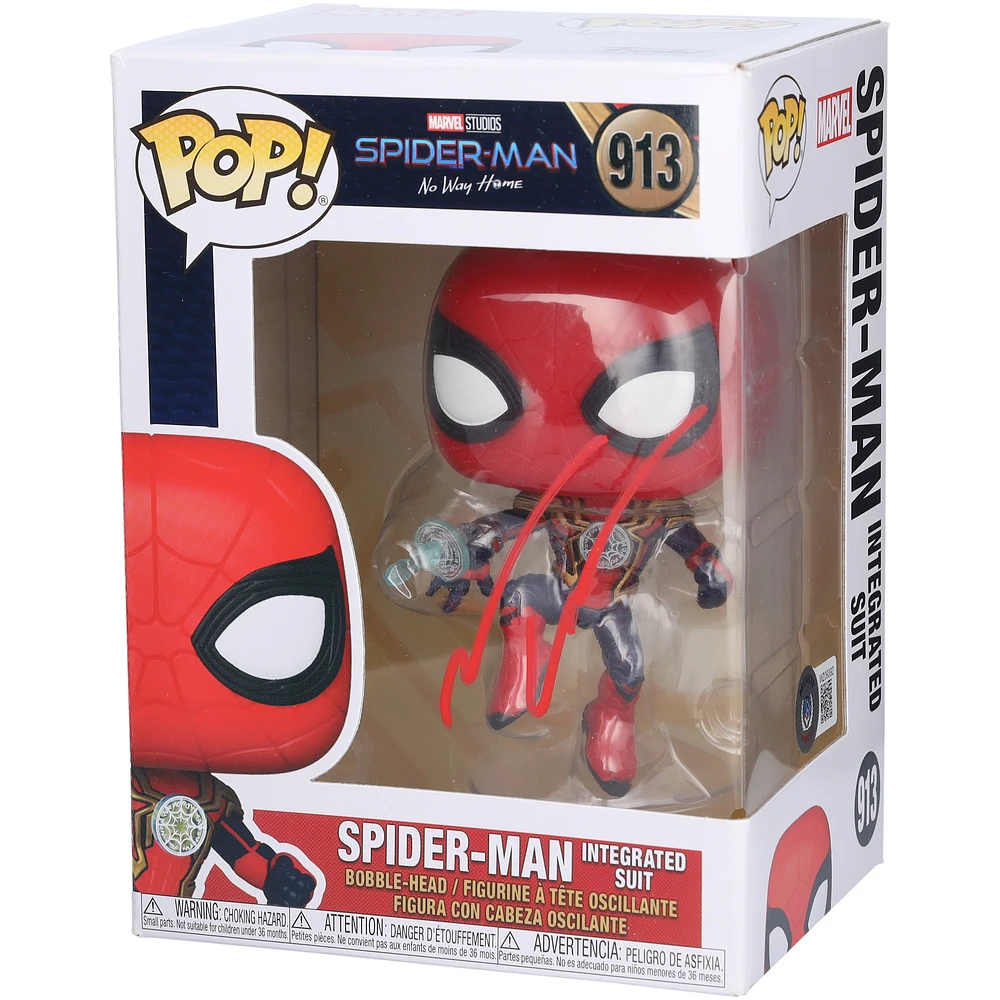 Andrew Garfield Spider-Man Autographed #913 Funko Pop! Vinyl Figure - Signed in Red Ink - BAS