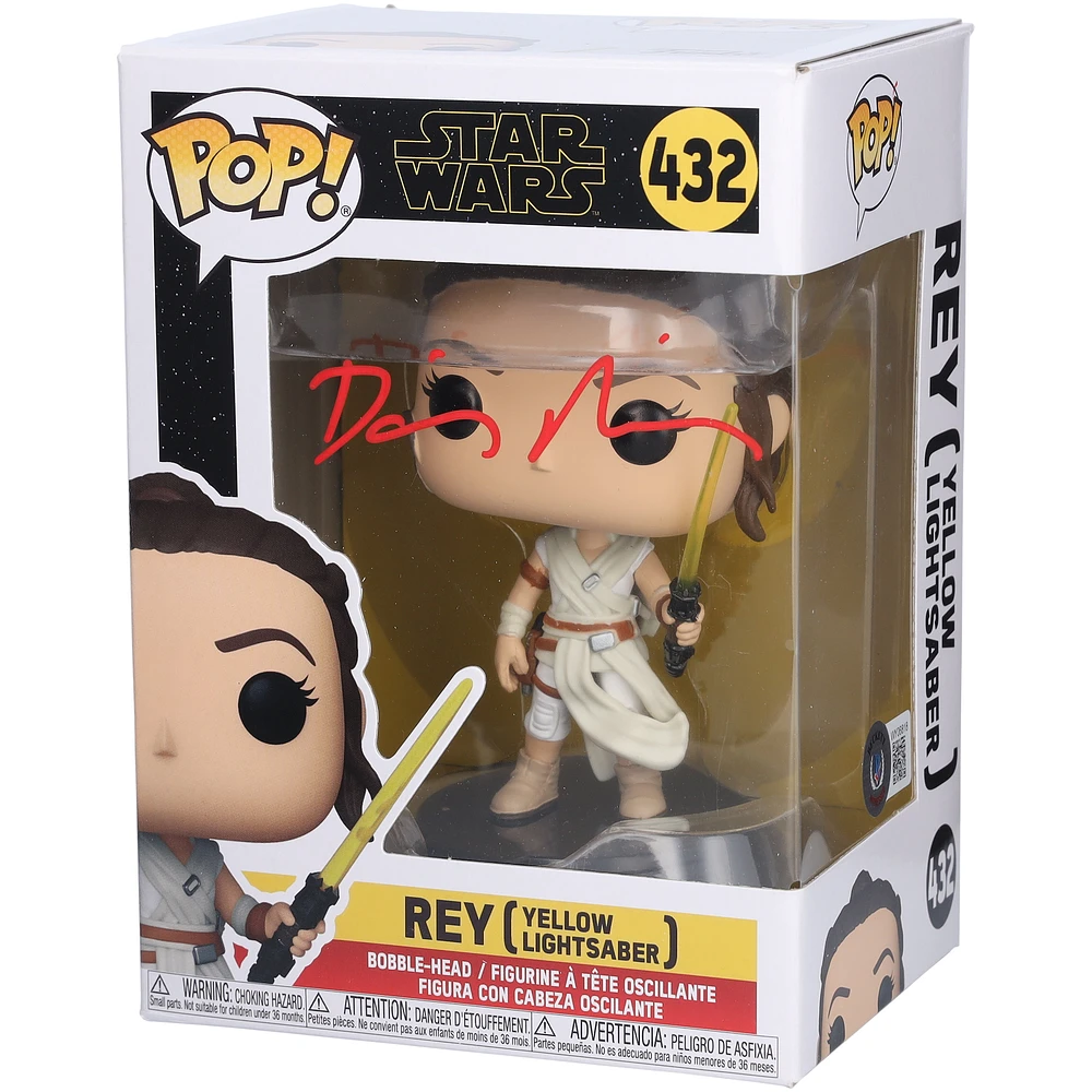Daisy Ridley Star Wars Autographed Rey #432 Funko Pop! Vinyl Figure - Signed in Red Ink - BAS