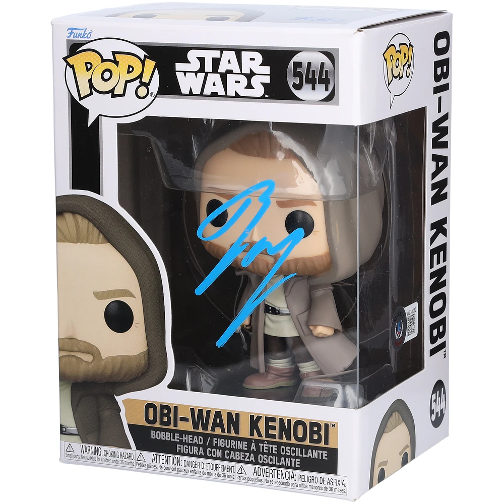 Ewan McGregor Star Wars Autographed Obi-Wan Kenobi #544 Funko Pop! Vinyl Figure - Signed in Blue Paint - BAS