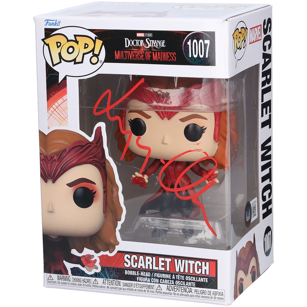 Elizabeth Olsen WandaVision Autographed Scarlet Witch #1007 Funko Pop! Vinyl Figure - Signed in Red Ink - BAS