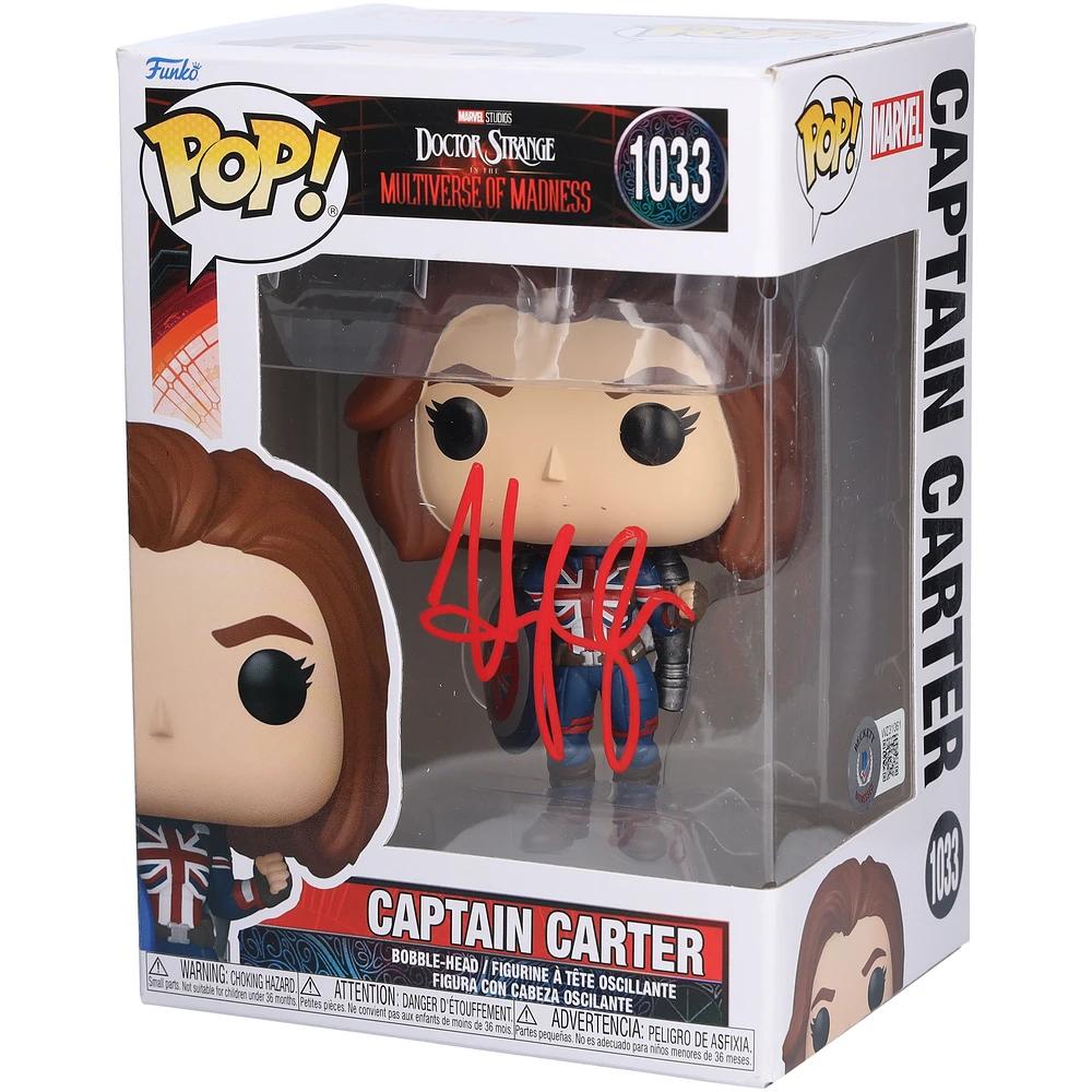 Hayley Atwell Doctor Strange in the Multiverse of Madness Autographed Captain Carter #1033 Funko Pop! Vinyl Figure - Signed in Red Ink - BAS