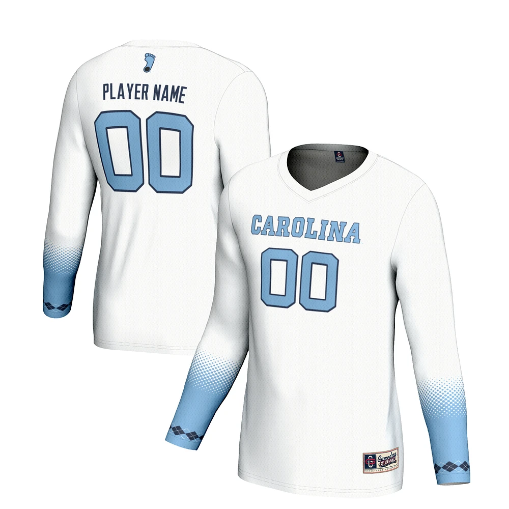 Youth GameDay Greats White North Carolina Tar Heels Pick-A-Player NIL Women's Volleyball Jersey