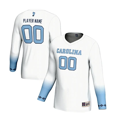 Youth GameDay Greats White North Carolina Tar Heels Pick-A-Player NIL Women's Volleyball Jersey