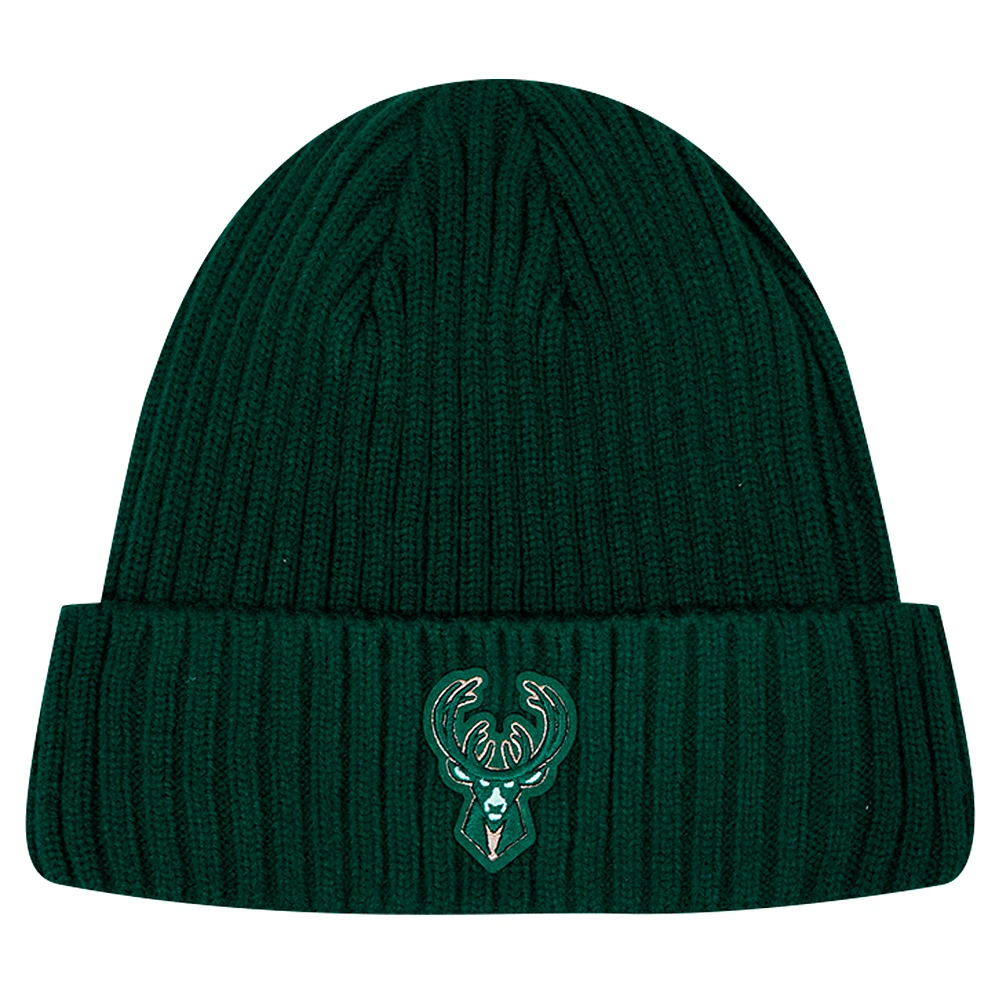 Men's Pro Standard Hunter Green Milwaukee Bucks Essential Cuffed Knit Hat