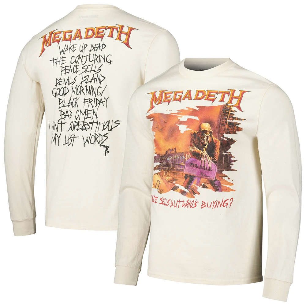 Unisex Manhead Merch Natural Megadeth Peace Sells Long Sleeve T-Shirt