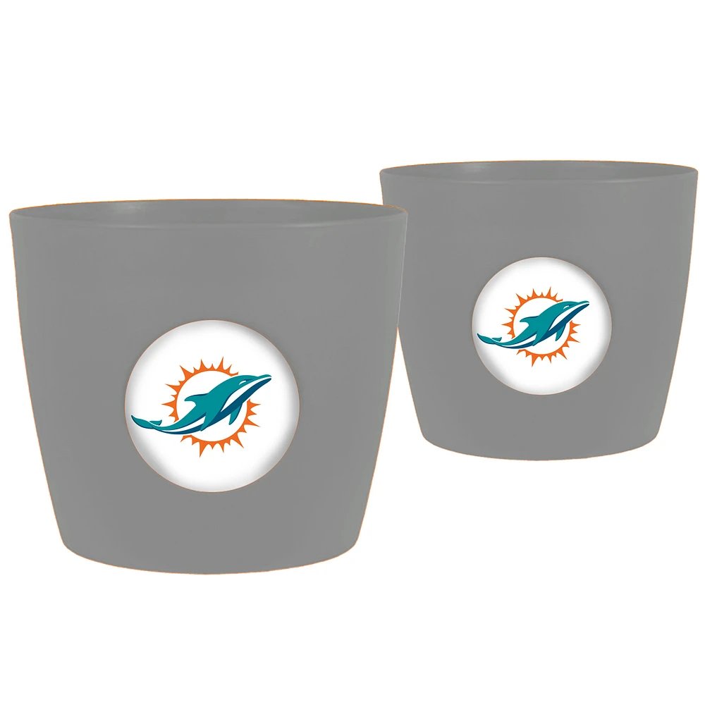 Miami Dolphins Two-Pack Button Pot Set