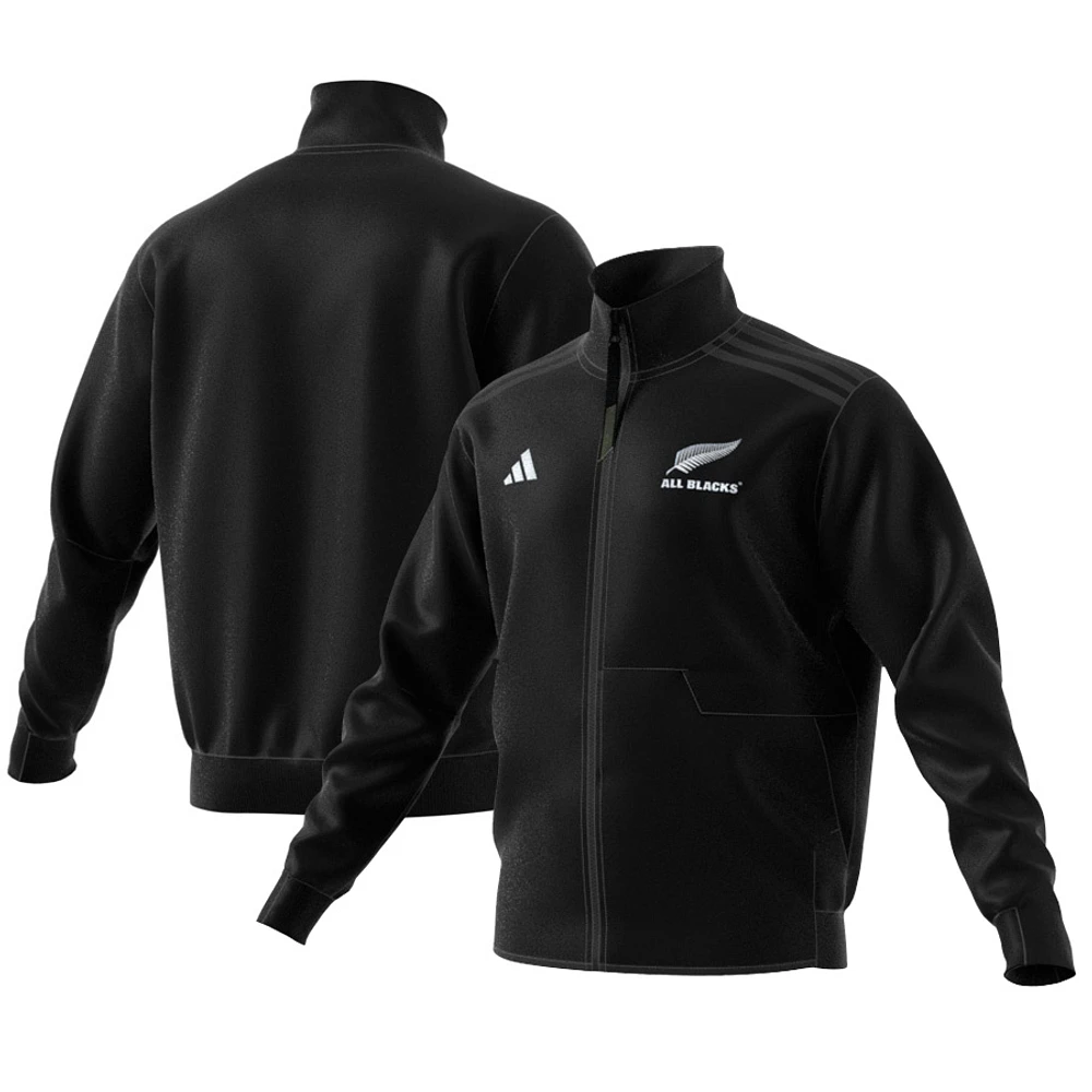 Men's adidas Black New Zealand Rugby / Anthem Full-Zip Jacket