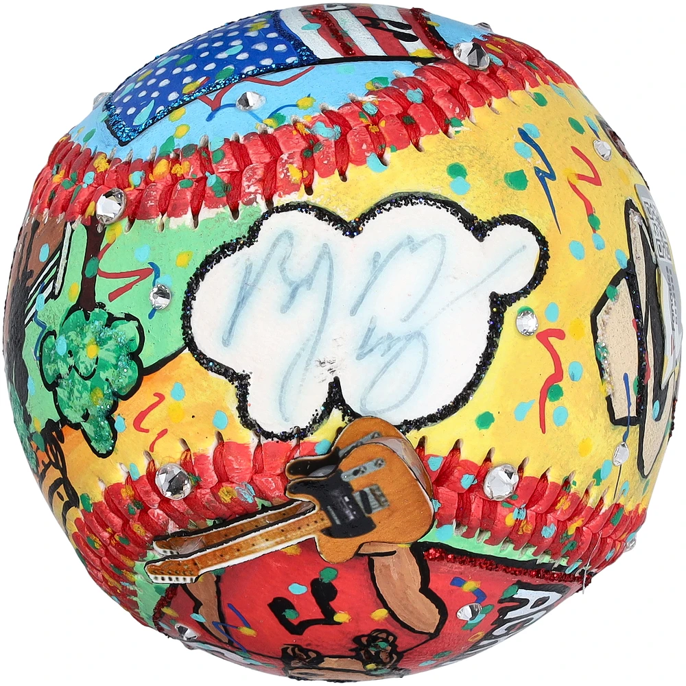 Billy Ray Cyrus Autographed Baseball - Art by Charles Fazzino - B592982