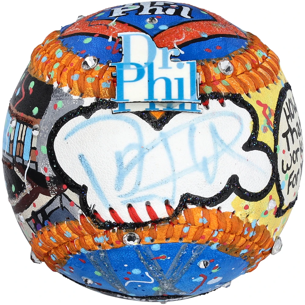 Dr. Phil Autographed Baseball - Art by Charles Fazzino - B592990