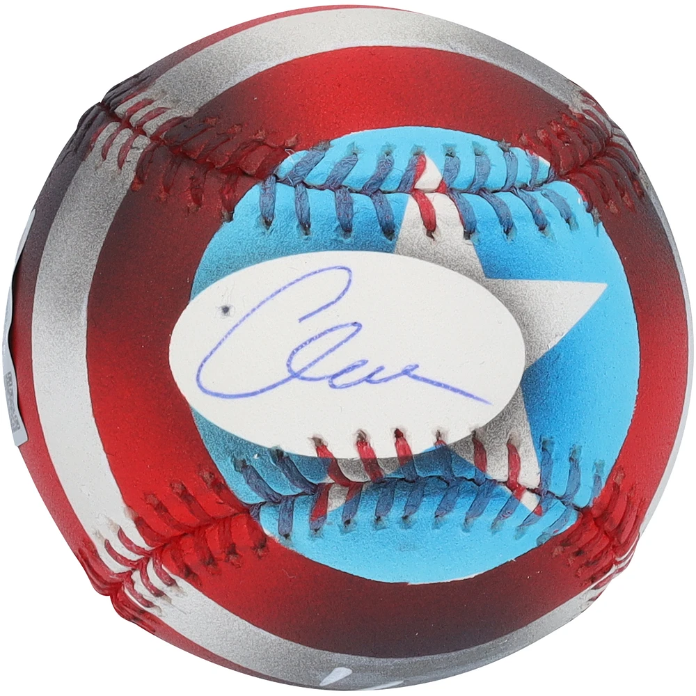 Chris Evans Captain America Autographed Baseball - Art by Stadium Custom Kicks - Limited Edition #1 of 1 - XJ05530437