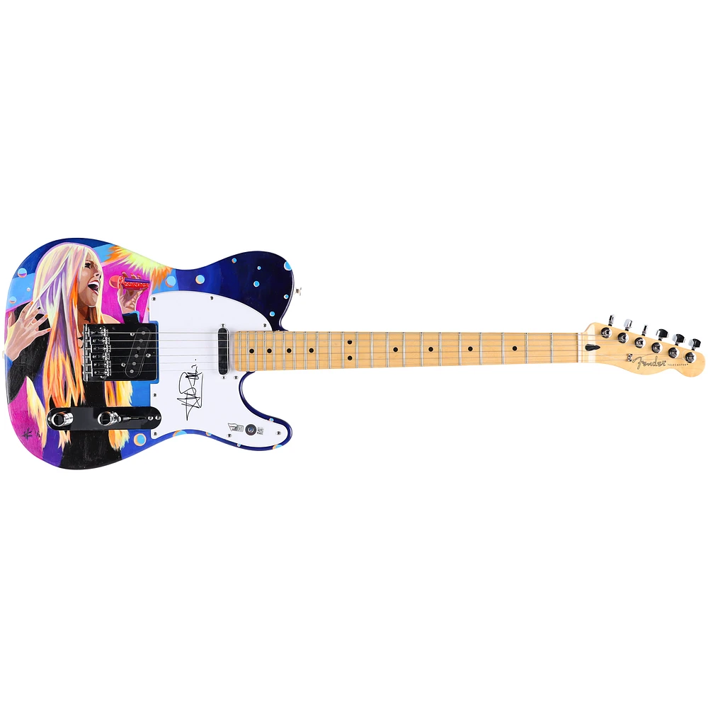 Avril Lavigne Autographed Fender Telecaster Electric Guitar - Art by Cortney Wall - #1 of Limited Edition 1
