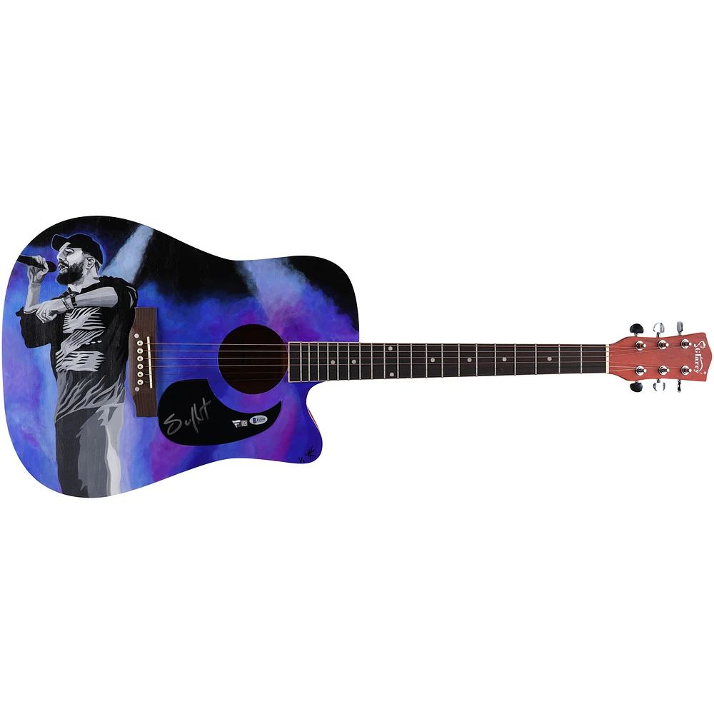 Sam Hunt Autographed Acoustic Guitar - Art by Cortney Wall - #1 of Limited Edition 1