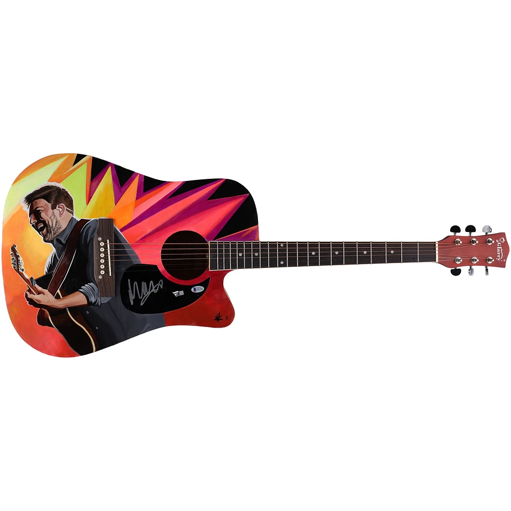 Marcus Mumford Autographed Acoustic Guitar - Art by Cortney Wall - #1 of Limited Edition 1 - B700834