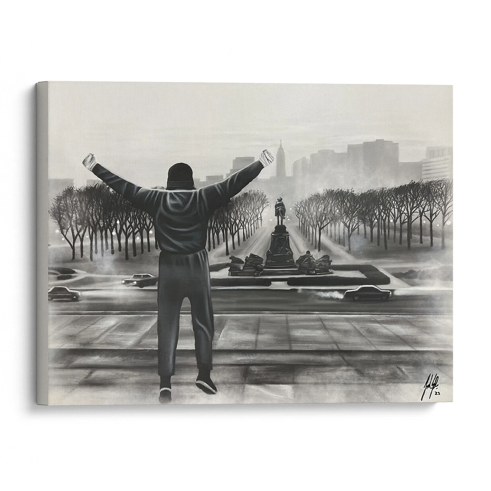 Rocky Balboa Stretched 36" x 45" Original Canvas Artwork - Art by Jordan Spector - #1 of Limited Edition 1