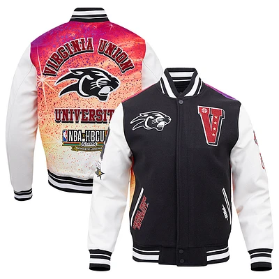 Men's Pro Standard Black Virginia Union University 2024 NBA All-Star Game x HBCU Classic Varsity Full-Snap Jacket