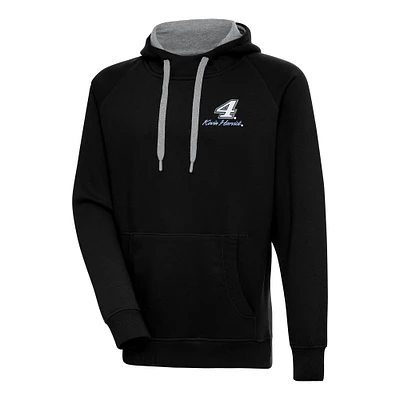 Men's Antigua Black Kevin Harvick Victory Pullover Hoodie