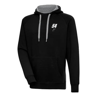 Men's Antigua Black Ty Gibbs Victory Pullover Hoodie
