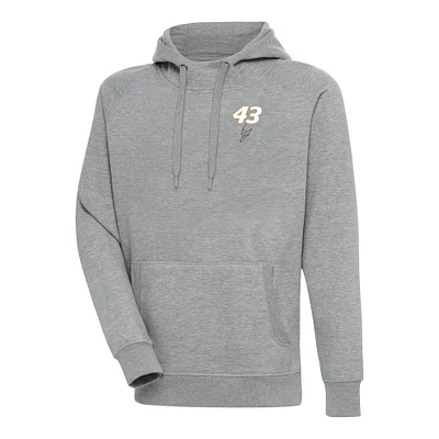 Men's Antigua Heather Gray Erik Jones Victory Pullover Hoodie