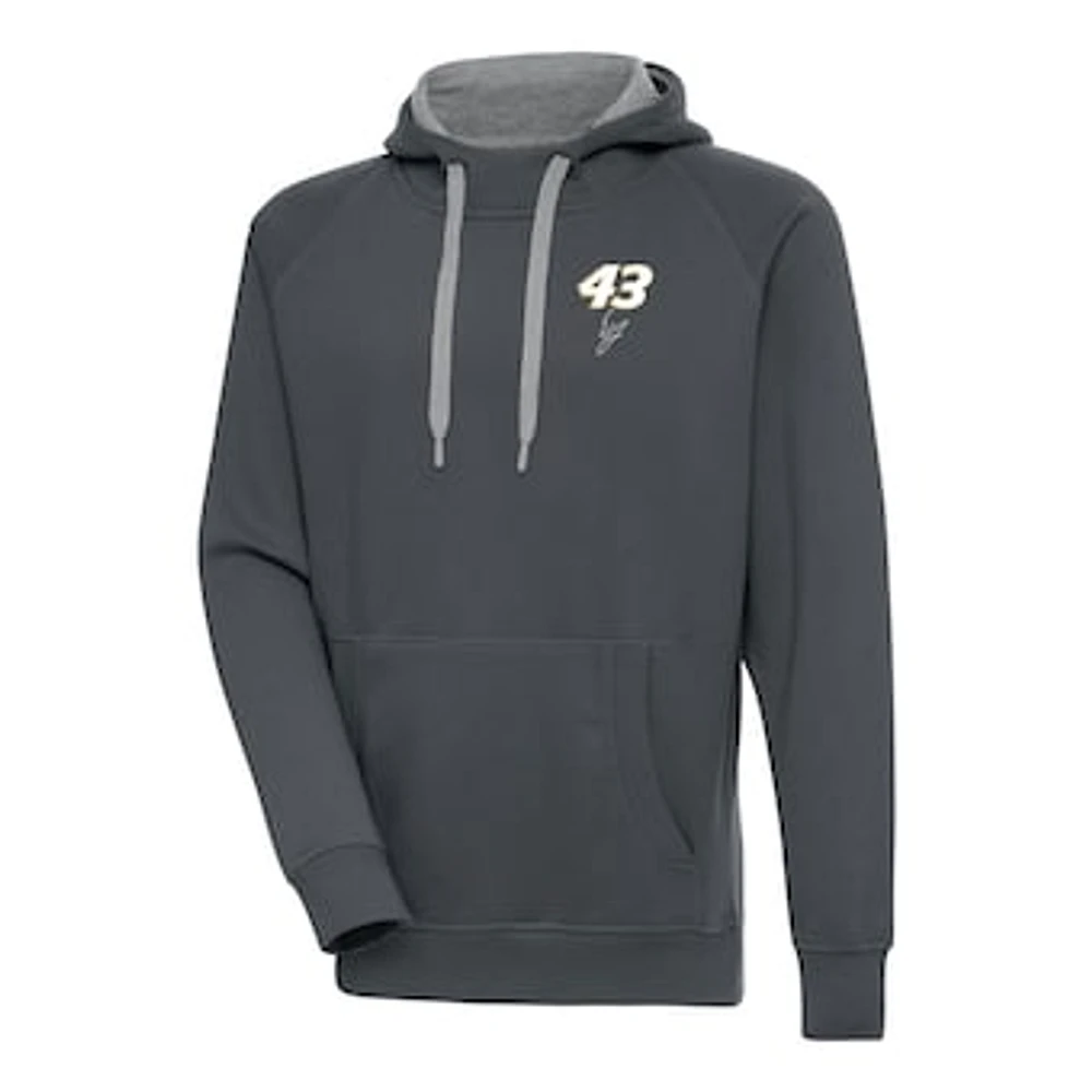 Men's Antigua Charcoal Erik Jones Victory Pullover Hoodie