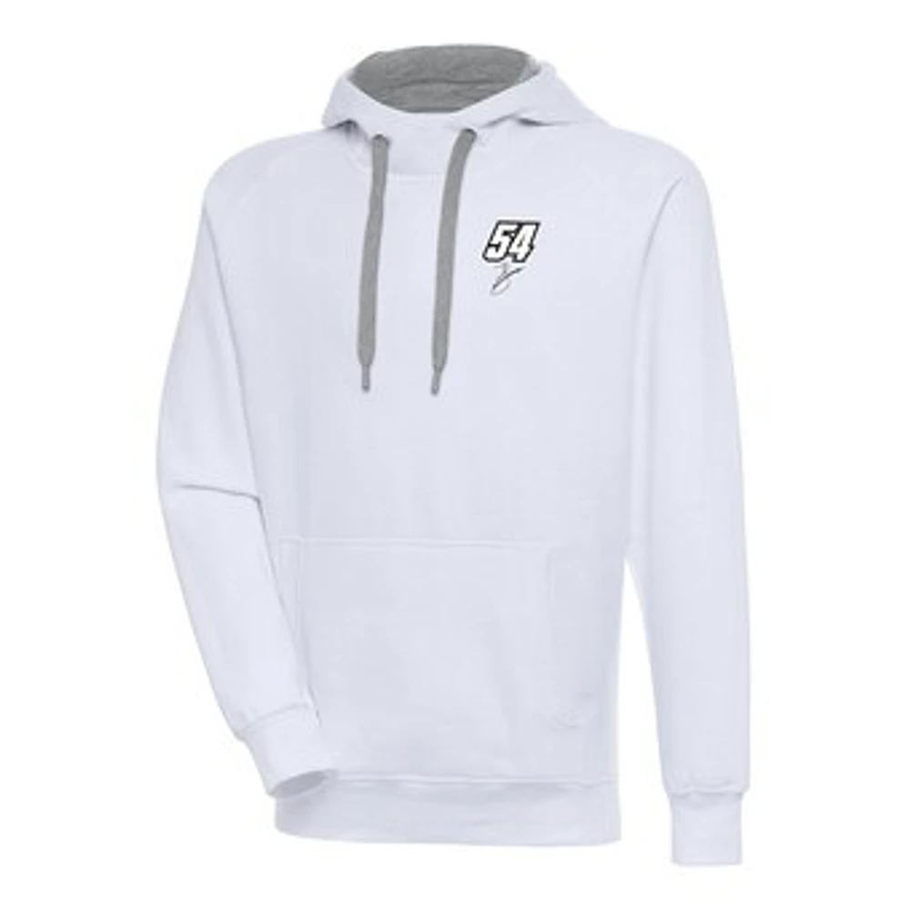 Men's Antigua White Ty Gibbs Victory Pullover Hoodie