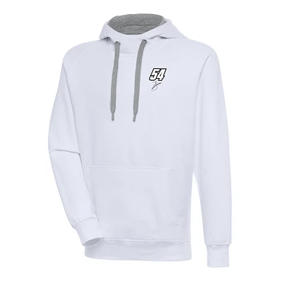 Men's Antigua White Ty Gibbs Victory Pullover Hoodie
